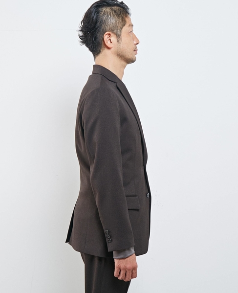 【WEB限定】イージーケアピンヘッドセットアップジャケット 詳細画像 ブラウン 5