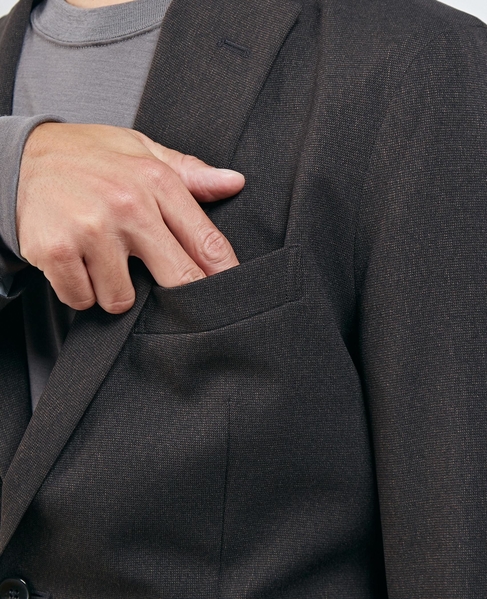 【WEB限定】イージーケアピンヘッドセットアップジャケット 詳細画像 ブラウン 7