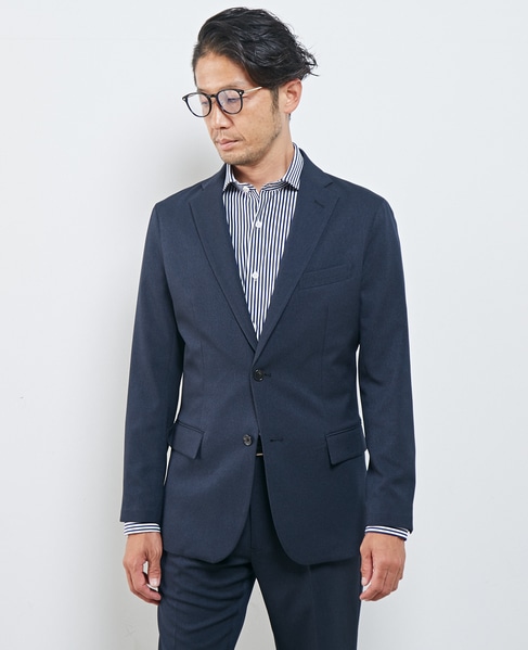 【WEB限定】イージーケアピンヘッドセットアップジャケット 詳細画像 ネイビー 1