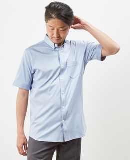【WEB限定】スムースシルケットボタンダウンポロシャツ