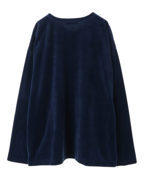 MASTER FRAME ベロアクルーカーディガン 詳細画像 ブルー 2