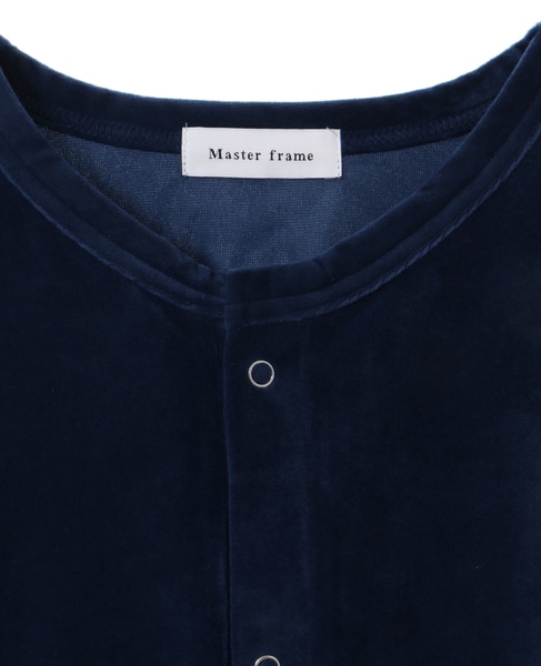 MASTER FRAME ベロアクルーカーディガン 詳細画像 ブルー 3