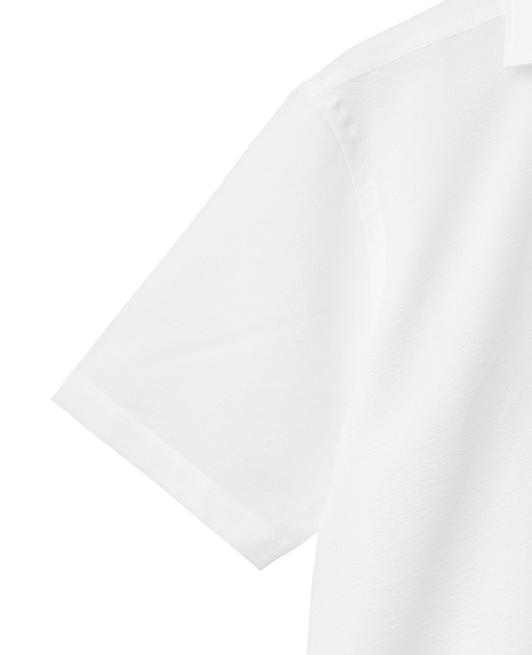 HITOYOSHI Wネーム エバレットサッカーワイドカラー半袖シャツ 詳細画像 ホワイト 6