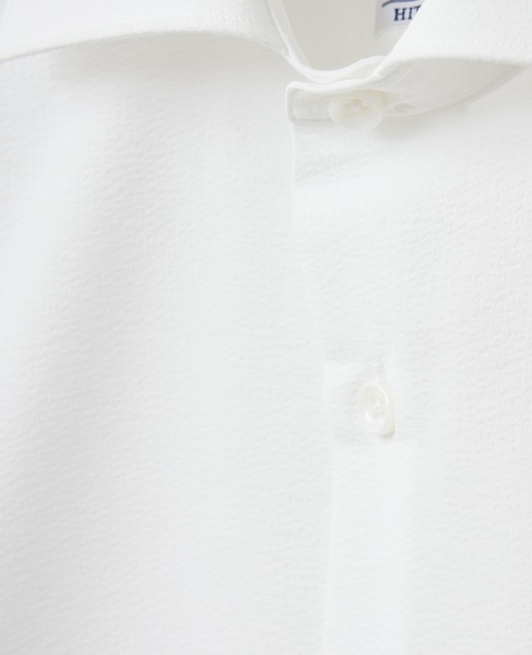 HITOYOSHI Wネーム エバレットサッカーワイドカラー半袖シャツ 詳細画像 ホワイト 8