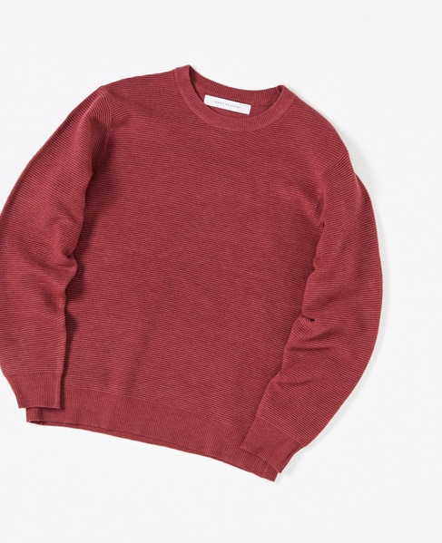イージーケアリップルクルーネックニット 詳細画像 ネイビー 11