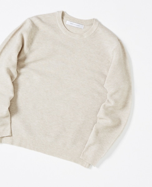 イージーケアリップルクルーネックニット 詳細画像 ネイビー 7