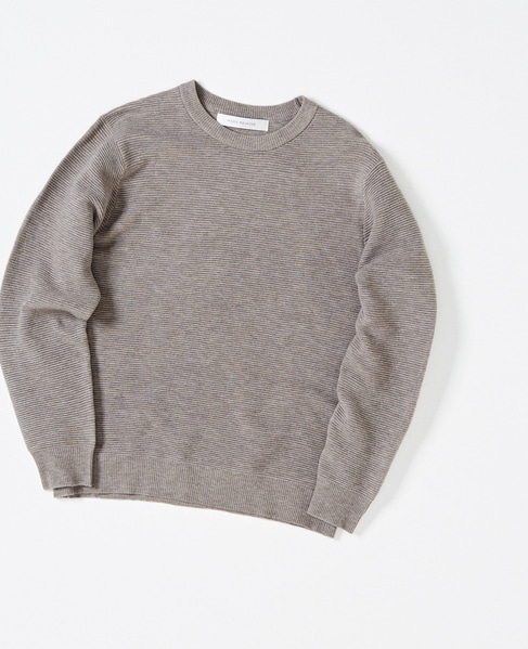 イージーケアリップルクルーネックニット 詳細画像 ネイビー 9