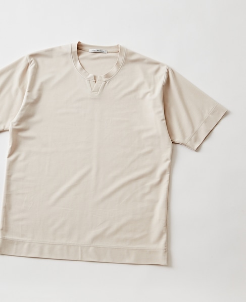 ハイシャインキーネックTシャツ 詳細画像 グレイッシュベージュ 11