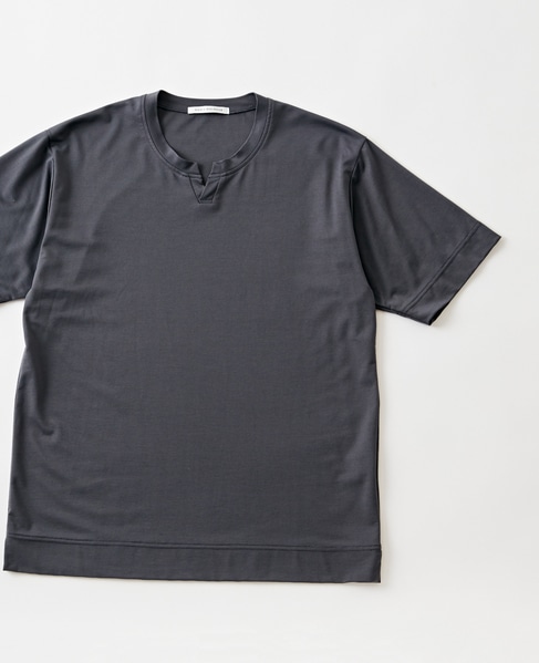 ハイシャインキーネックTシャツ 詳細画像 グレイッシュベージュ 13