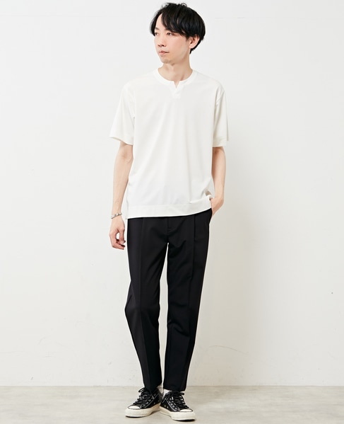 ハイシャインキーネックTシャツ 詳細画像 グレイッシュベージュ 14