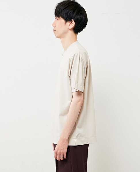 ハイシャインキーネックTシャツ 詳細画像 グレイッシュベージュ 3