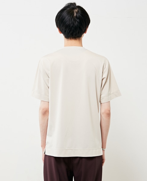 ハイシャインキーネックTシャツ 詳細画像 グレイッシュベージュ 4