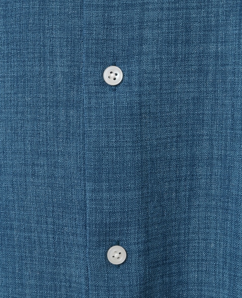 リフラックスキャンバスバンドカラー半袖シャツ 詳細画像 ブルー 10