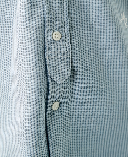 デニムライクボタンダウンカラーシャツ 詳細画像 ブルー 7