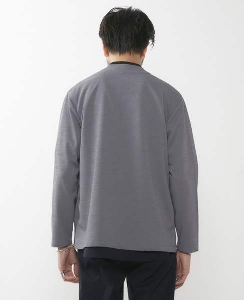 リランチェニットボタンレスカーディガン 詳細画像 グレー 4