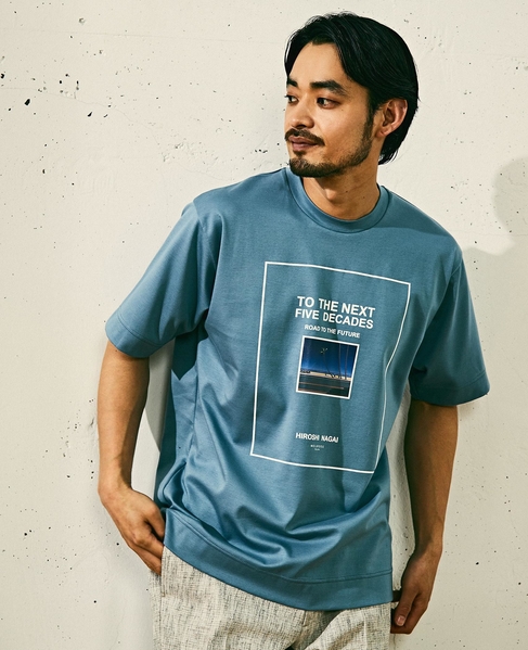 【メルローズ50周年限定】HIROSHI NAGAI × MEN'S MELROSE ROAD TO THE FUTURE Tシャツ 詳細画像 ブルーグレー 1