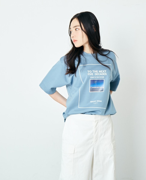 【メルローズ50周年限定】HIROSHI NAGAI × MEN'S MELROSE ROAD TO THE FUTURE Tシャツ 詳細画像 ブルーグレー 12