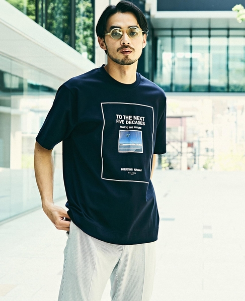【メルローズ50周年限定】HIROSHI NAGAI × MEN'S MELROSE ROAD TO THE FUTURE Tシャツ 詳細画像 ブルーグレー 4