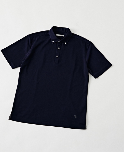 【WEB限定】リネンライクカノコボタンダウンカラーポロシャツ 詳細画像 ブルー 10