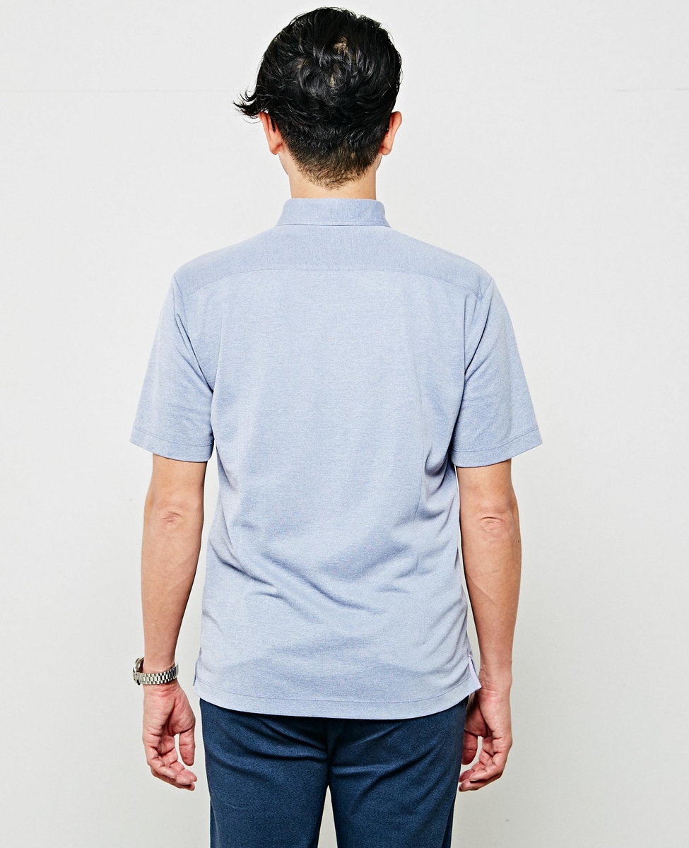 【WEB限定】リネンライクカノコボタンダウンカラーポロシャツ
