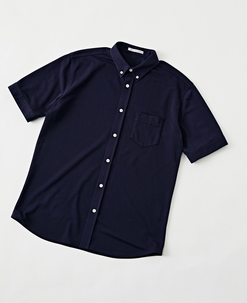 【WEB限定】リネンライクカノコボタンダウンカラーシャツ