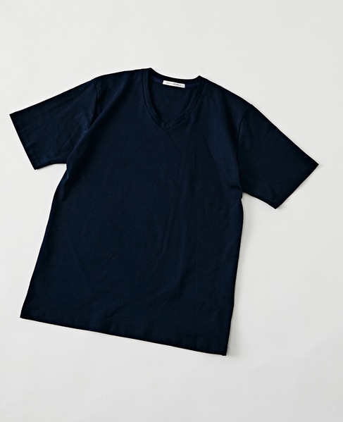 【WEB限定】ハイゲージスムースVネックTシャツ 詳細画像 ホワイト 13