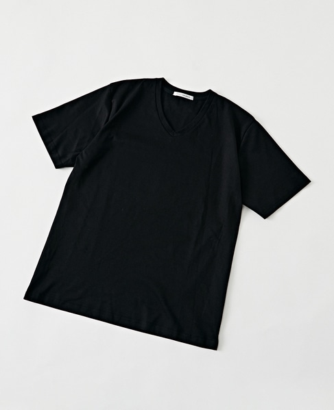 【WEB限定】ハイゲージスムースVネックTシャツ 詳細画像 ホワイト 15