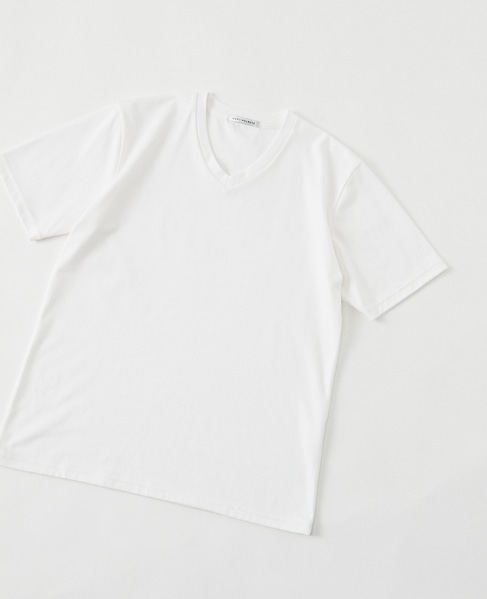 【WEB限定】ハイゲージスムースVネックTシャツ 詳細画像 ホワイト 7