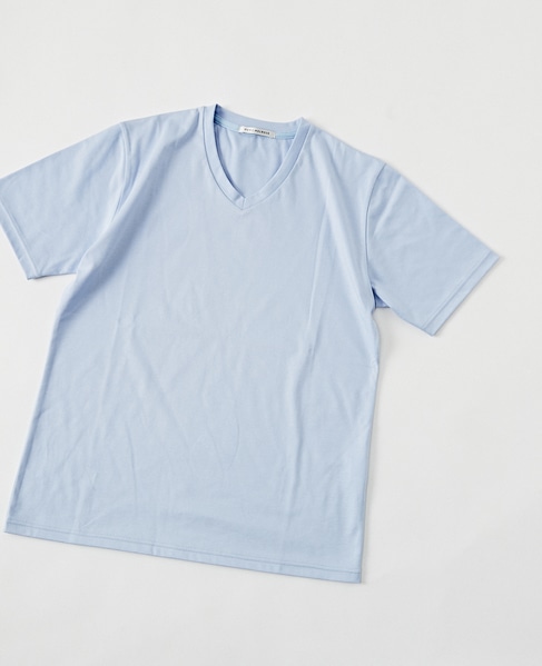 【WEB限定】ハイゲージスムースVネックTシャツ 詳細画像 ホワイト 9