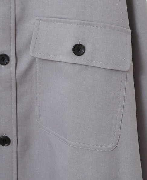 【MASTER FRAME】イージーケアCPOシャツジャケット 詳細画像 ブルーグレー 10