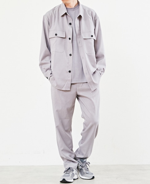 【MASTER FRAME】イージーケアCPOシャツジャケット 詳細画像 ブルーグレー 16