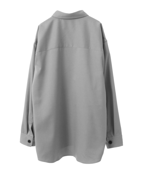 【MASTER FRAME】イージーケアCPOシャツジャケット 詳細画像 ブルーグレー 5