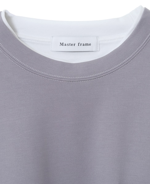 【MASTER FRAME】フェイクレイヤードトップステッチロングスリーブTシャツ 詳細画像 ラベンダー 6