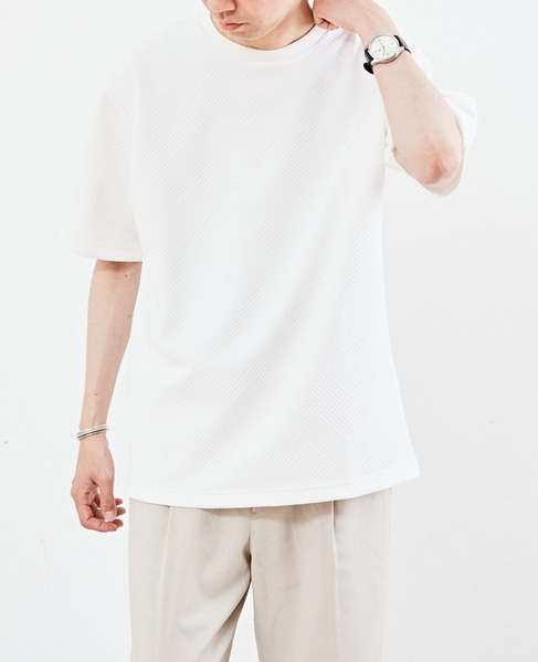 【MASTER FRAME】ブリスタージャガードTシャツ 詳細画像 ホワイト 10