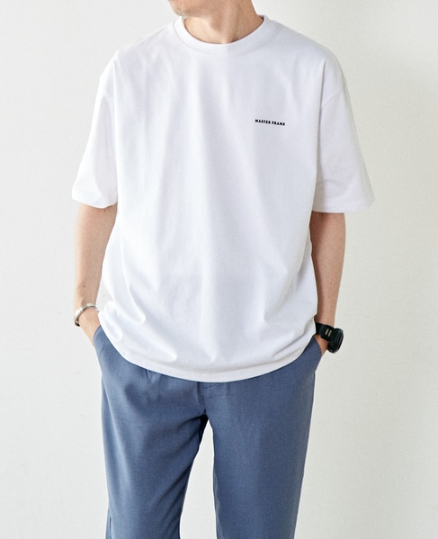 【MASTER FRAME】シャドーフラワープリントクルーネックTシャツ 詳細画像 ホワイト 1
