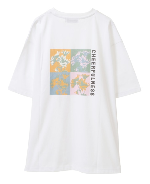 【MASTER FRAME】シャドーフラワープリントクルーネックTシャツ 詳細画像 ホワイト 3