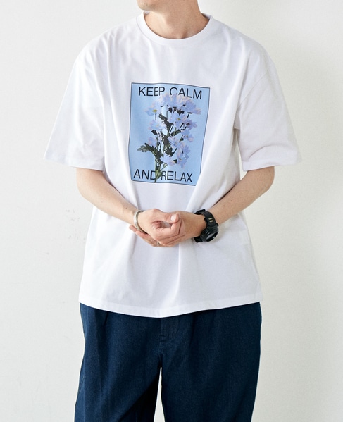 【MASTER FRAME】フラワー プリントクルーネックTシャツ 詳細画像 ホワイト 11