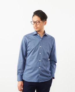 HITOYOSHI Wネーム クラシカルプリントジャージワイドカラーシャツ