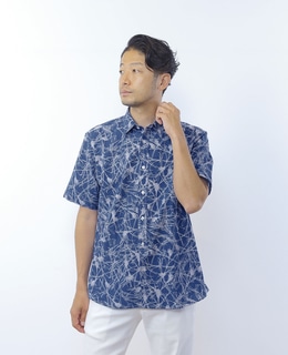 HIBIYAKADAN コラボ半袖レギュラーカラーシャツ