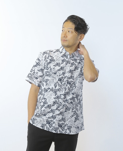 HIBIYAKADAN コラボ半袖レギュラーカラーシャツ 詳細画像 ホワイト 15