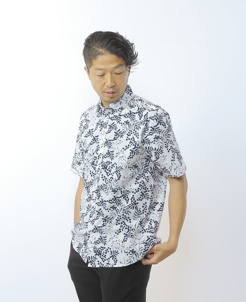 HIBIYAKADAN コラボ半袖レギュラーカラーシャツ 詳細画像 ホワイト 16