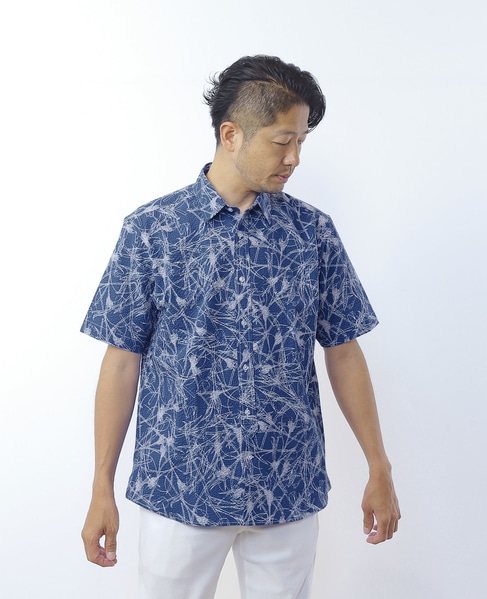 HIBIYAKADAN コラボ半袖レギュラーカラーシャツ 詳細画像 ホワイト 23