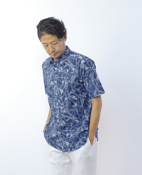 HIBIYAKADAN コラボ半袖レギュラーカラーシャツ 詳細画像 ホワイト 24