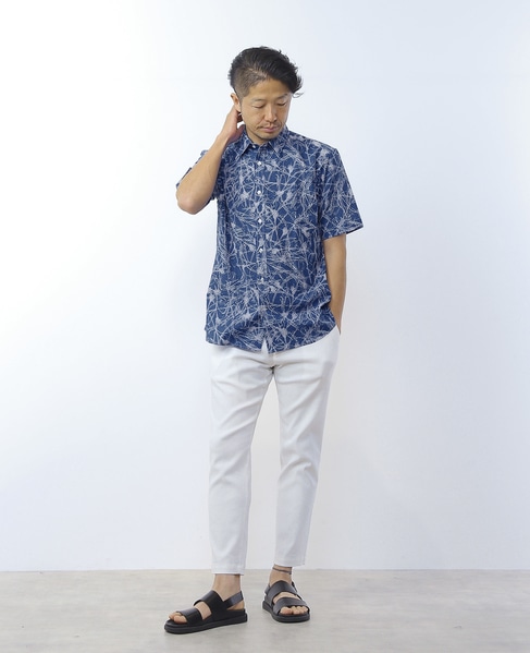 HIBIYAKADAN コラボ半袖レギュラーカラーシャツ 詳細画像 ホワイト 25