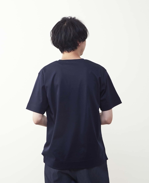 50/-シルケットスムースキーネックTシャツ 詳細画像 ネイビー 4