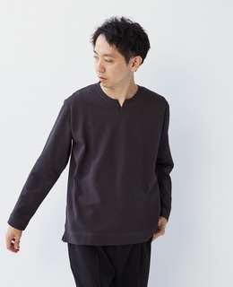 シルケットリンクスキーネックロングスリーブTシャツ