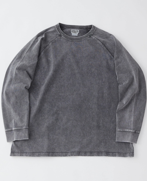 【ONEITA/オニータ】Super heavy weight Chemi wash L/S tee 詳細画像 グレー 9