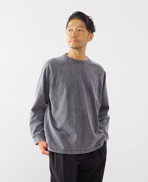 【ONEITA/オニータ】Super heavy weight Chemi wash L/S tee 詳細画像 ブラック 1