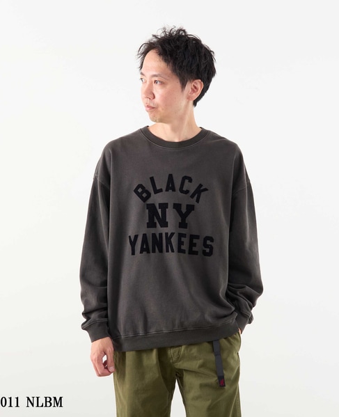 《別注》【SCREEN STARS/スクリーンスターズ】flocky print Faded blk C/N sweatshirt 詳細画像 ブラック 1