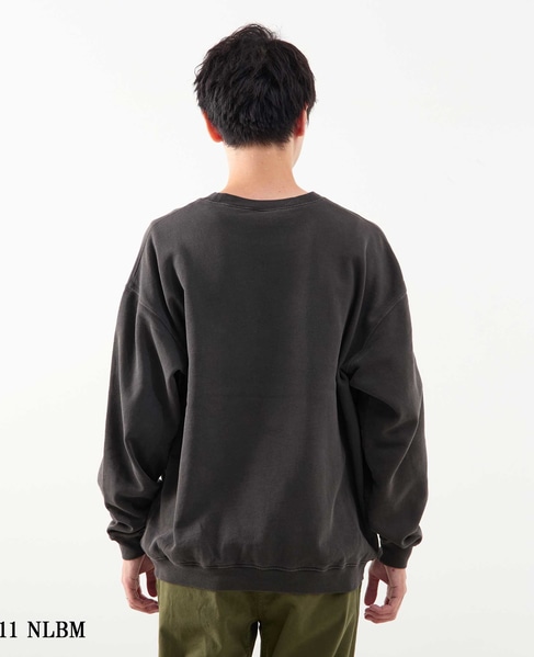 《別注》【SCREEN STARS/スクリーンスターズ】flocky print Faded blk C/N sweatshirt 詳細画像 ブラック 4